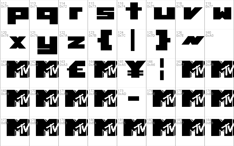 MTV Lowercase 1 Font