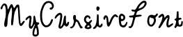 MyCursiveFont