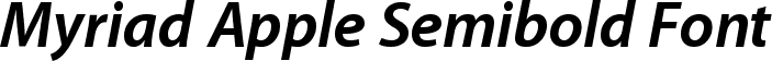 Myriad Apple Semibold Font