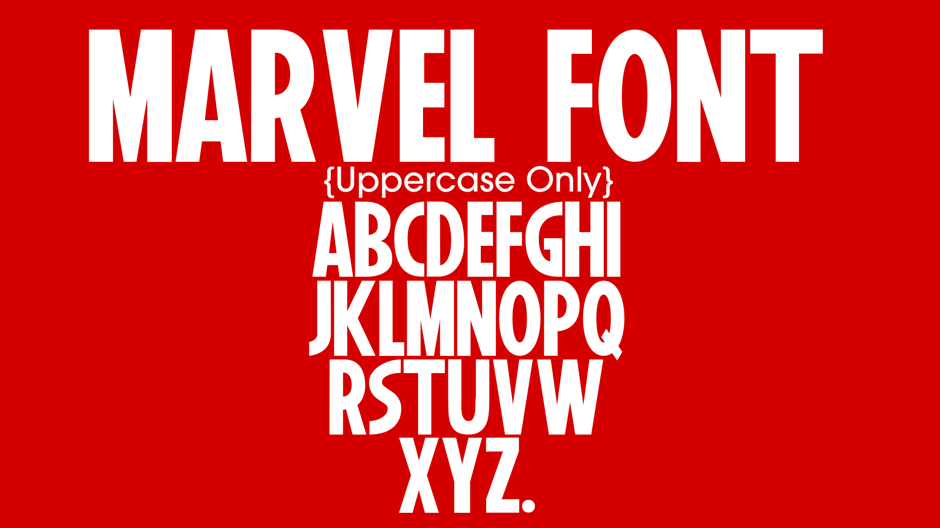 Marvel Windows font - free for Personal
