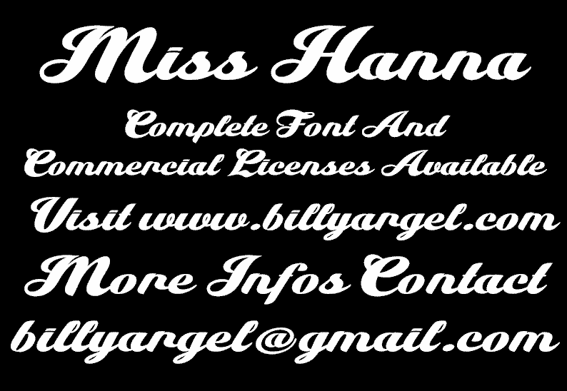 Miss Hanna Personal Use