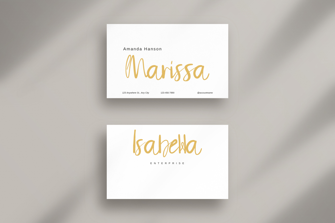 Marissa Bellas Windows font - free for Personal