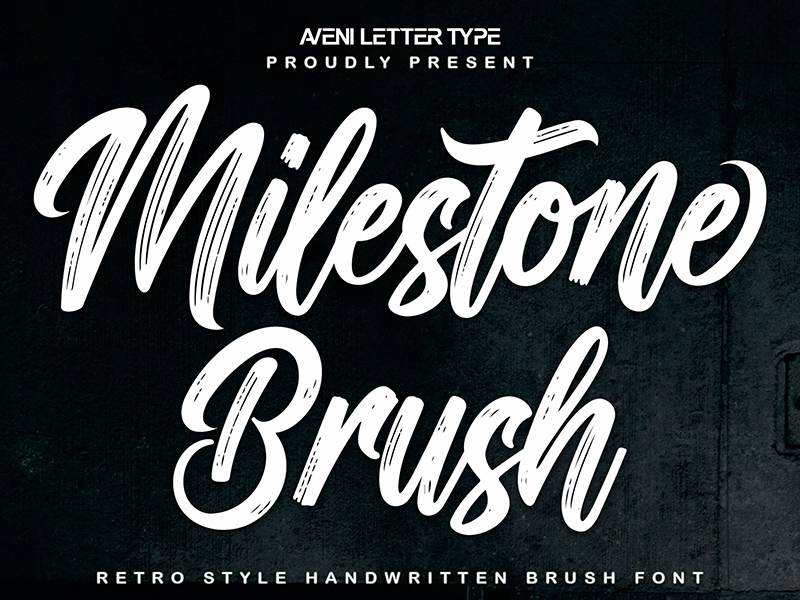 Milestone Brush Windows font - free for Personal