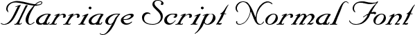 Marriage Script Normal Font