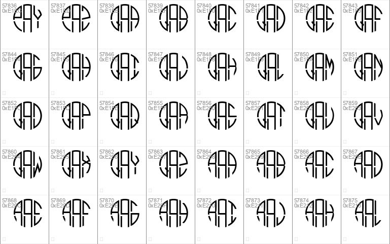 Monogram Circle 3 Alphabet