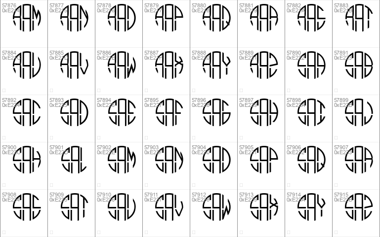 Monogram Circle 3 Alphabet