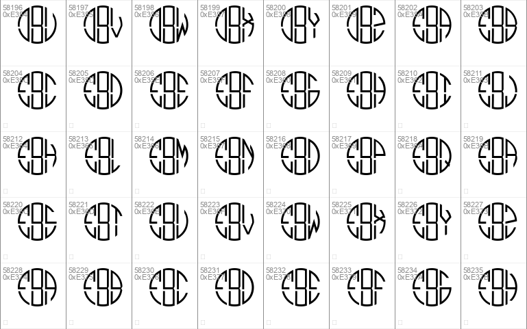 Monogram Circle 3 Alphabet