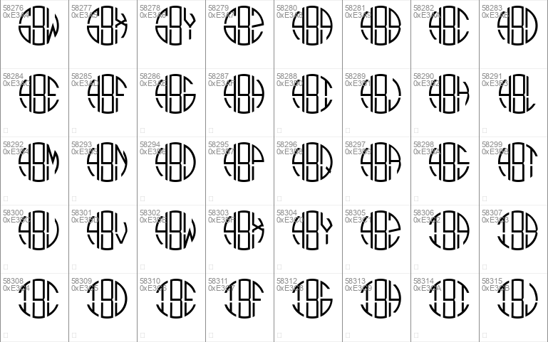 Monogram Circle 3 Alphabet