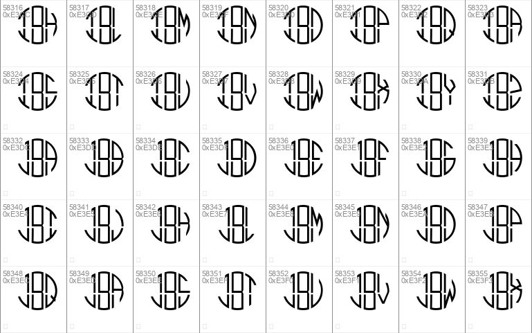 Monogram Circle 3 Alphabet