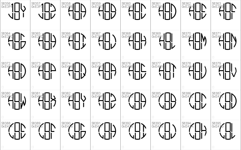 Monogram Circle 3 Alphabet