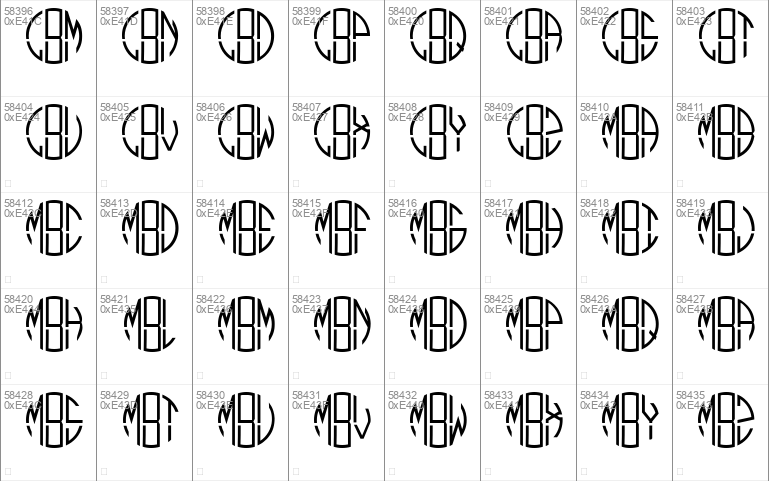 Monogram Circle 3 Alphabet