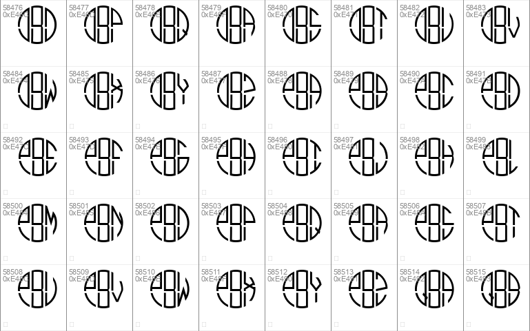 Monogram Circle 3 Alphabet