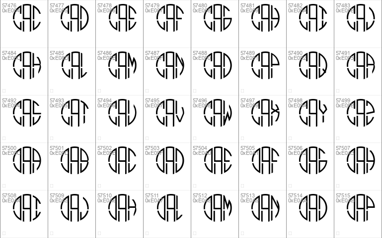 Monogram Circle 3 Alphabet