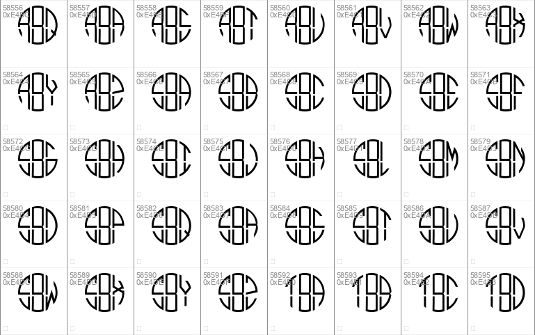 Monogram Circle 3 Alphabet