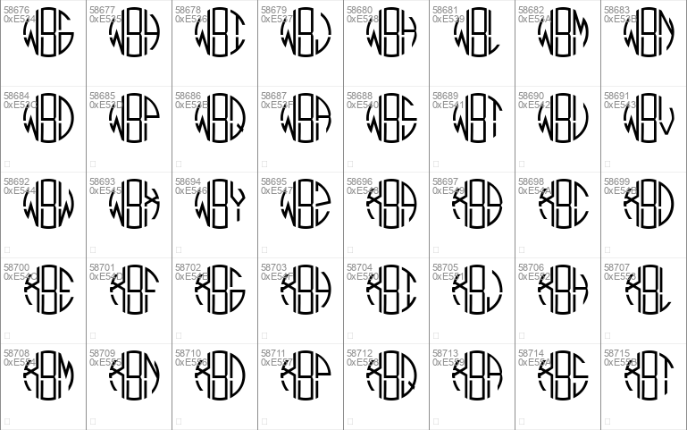 Monogram Circle 3 Alphabet