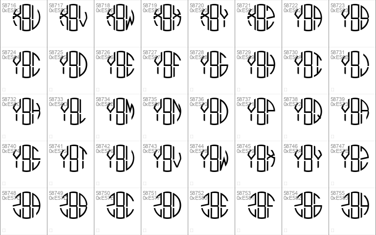 Monogram Circle 3 Alphabet