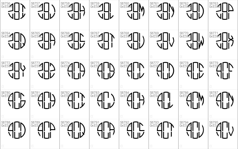 Monogram Circle 3 Alphabet