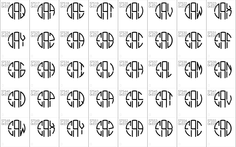 Monogram Circle 3 Alphabet