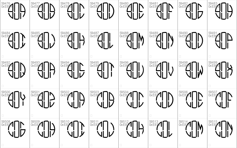 Monogram Circle 3 Alphabet