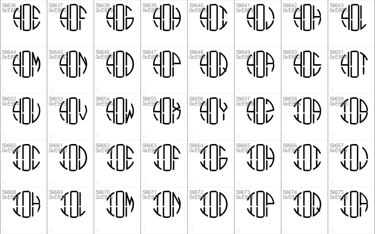 Monogram Circle 3 Alphabet