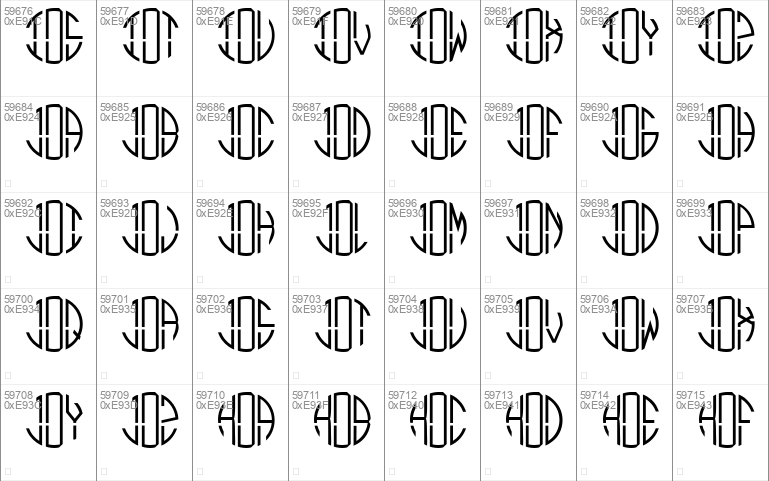 Monogram Circle 3 Alphabet