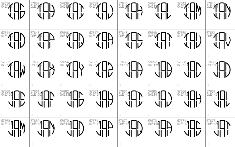 Monogram Circle 3 Alphabet