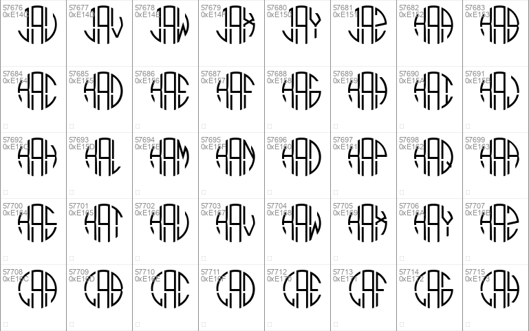 Monogram Circle 3 Alphabet