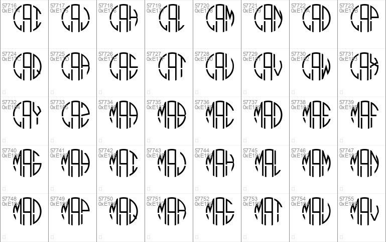 Monogram Circle 3 Alphabet