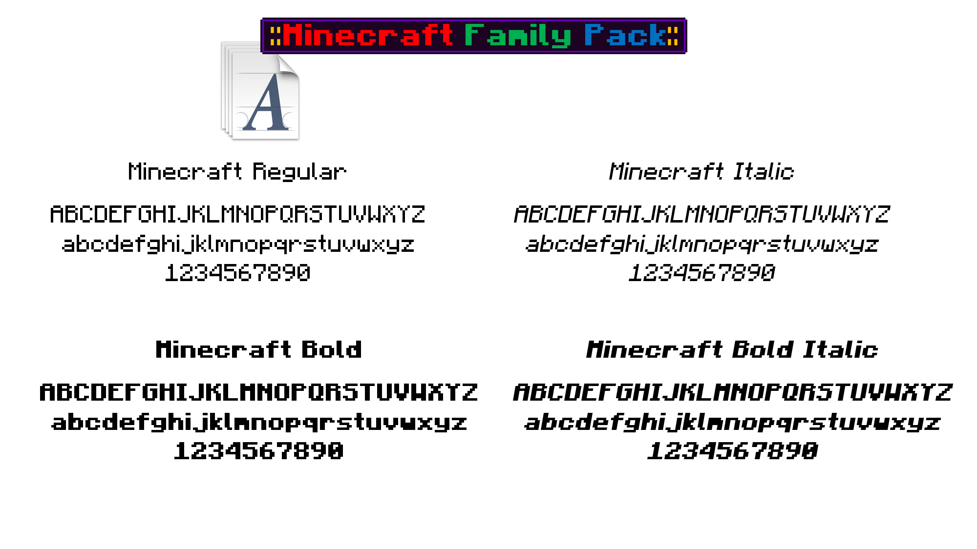 Minecraft Font Free For Personal