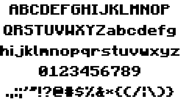 Minecraft Regular font