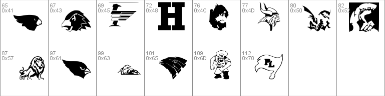 Minnesota High School Logos first font