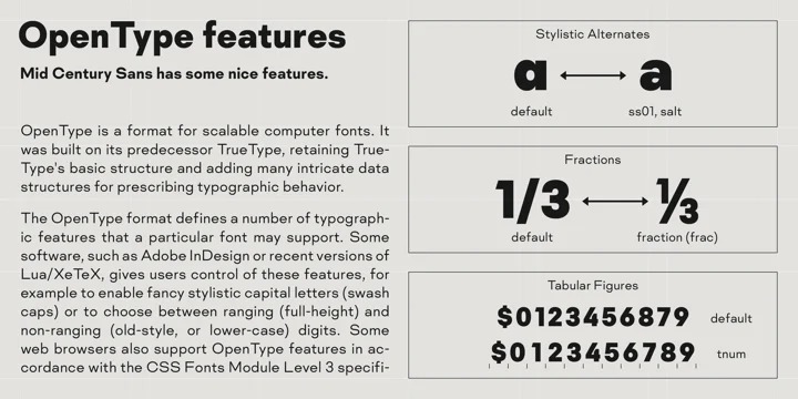 FSP DEMO - Mid Century Sans