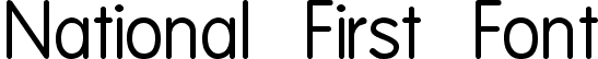 National First Font