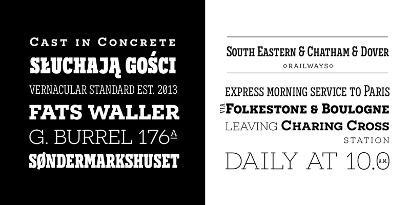 Novecento slab condensed