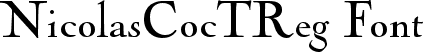 NicolasCocTReg Font