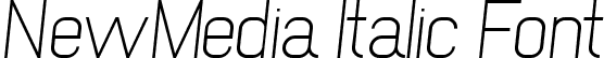 NewMedia Italic Font