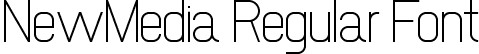 NewMedia Regular Font