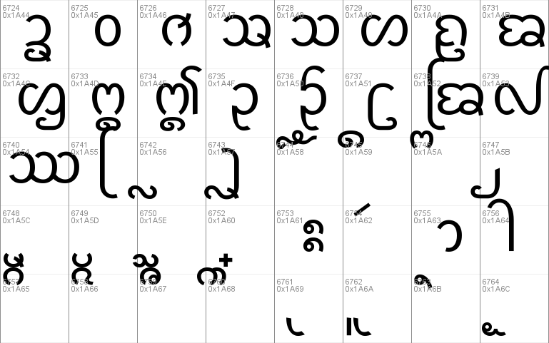 Noto Sans Tai Tham Windows font - free for Personal