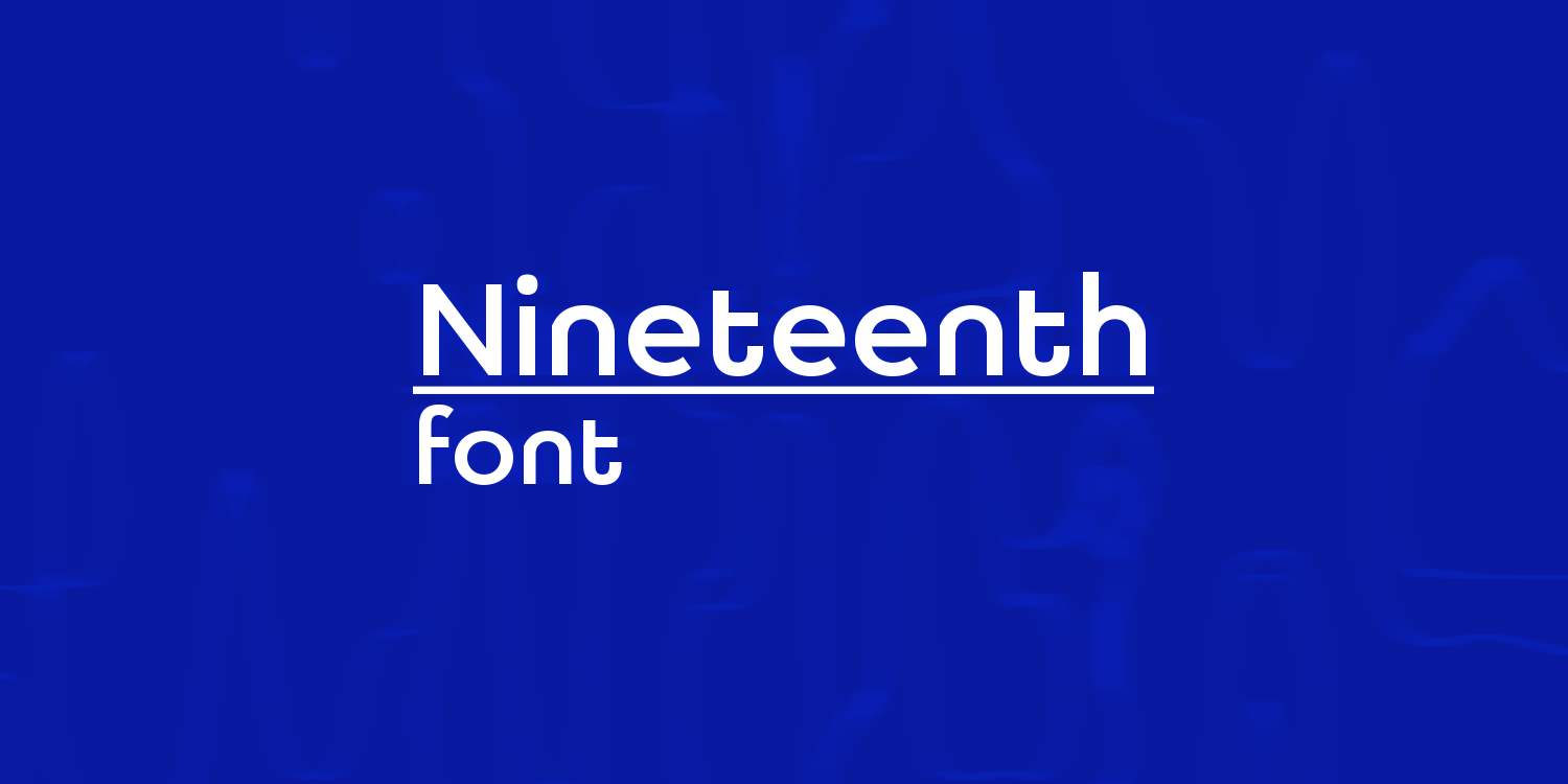 Nineteenth retro sans serif