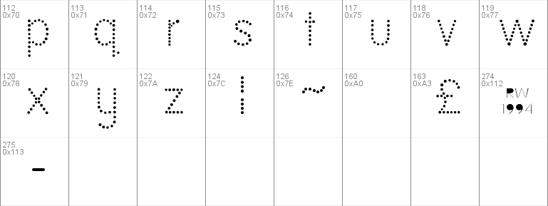 National First Font Dotted