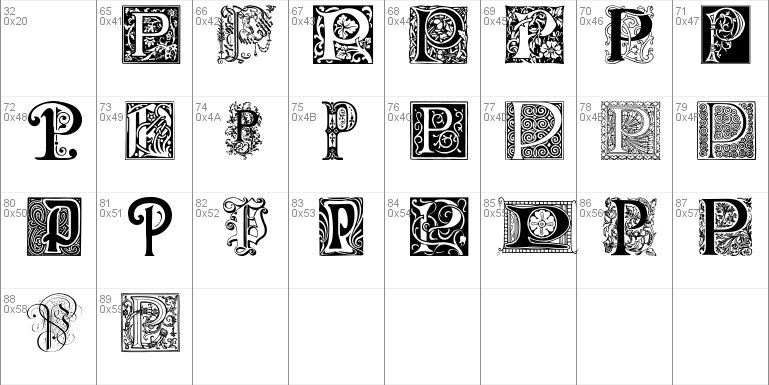 Ornamental Initials P