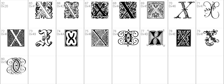 Ornamental Initials X
