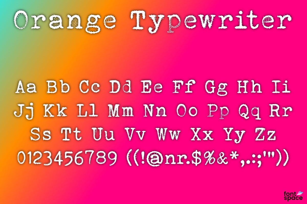 Orange Typewriter