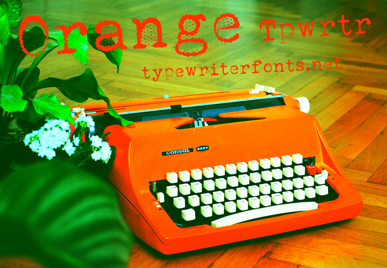 Orange Typewriter