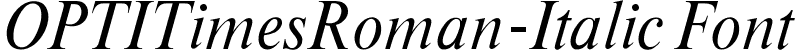 OPTITimesRoman-Italic Font