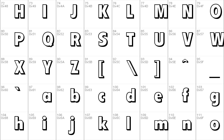 OPTIVanDyke-Outline Font