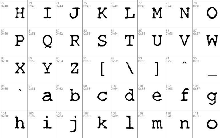 OPTITypewriter-Special Font