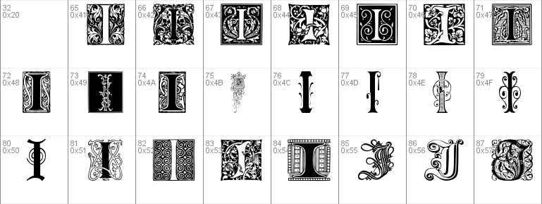 Ornamental Initials I