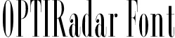 OPTIRadar Font