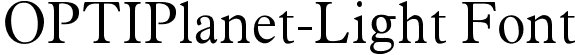OPTIPlanet-Light Font